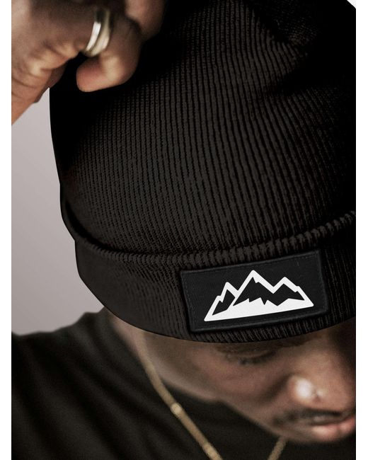 Neverless Mütze Mountain in Black für Herren