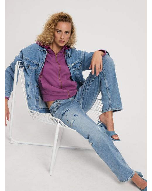 Cross Jeans Purple Sweatjacke