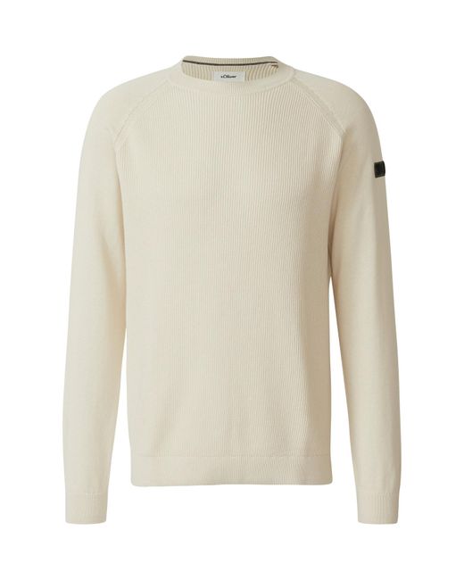 S.oliver Strickpullover in White für Herren