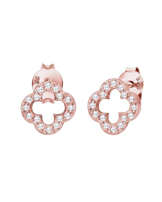 Elli Jewelry Pink Ohrringe Kleeblatt