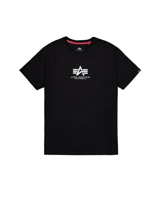 Alpha Industries Shirt Basic Mid Logo in Black für Herren