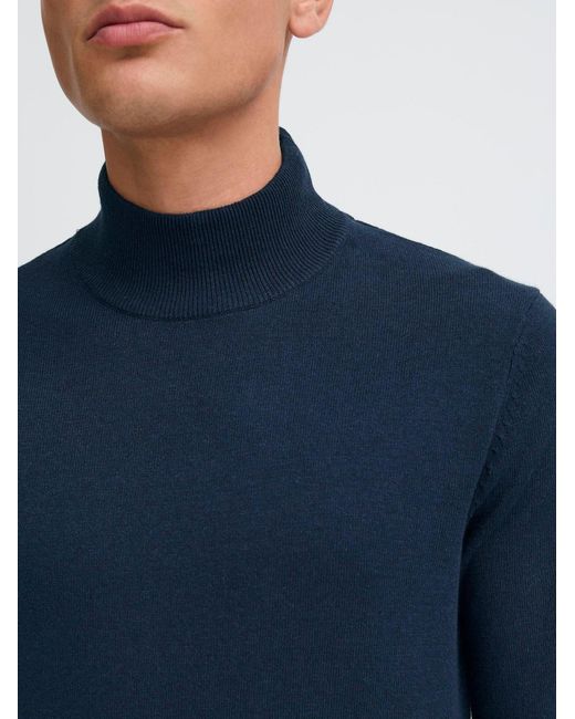 Solid Rollkragenpullover Sdakalmo in Blue für Herren