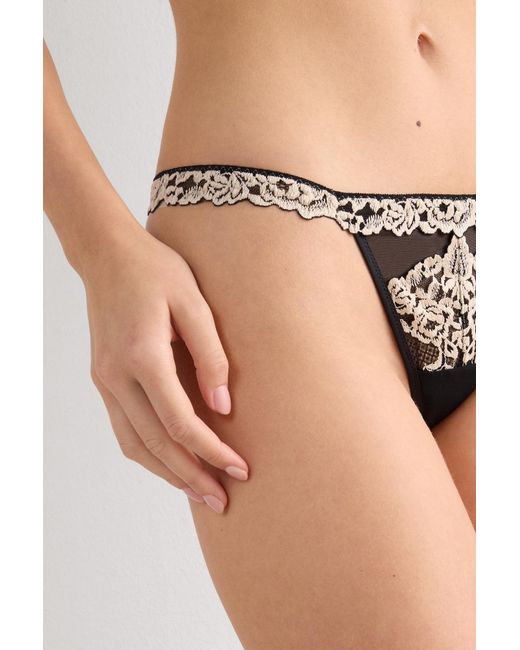 Intimissimi Gray String Pretty Flowers