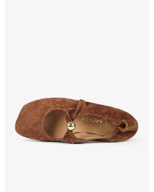 GISÉL MOIRÉ Brown Ballerinas