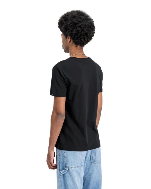 Alpha Industries Shirt Basic Mid Logo in Black für Herren