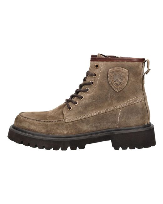 Blauer Schnürstiefel in Brown für Herren