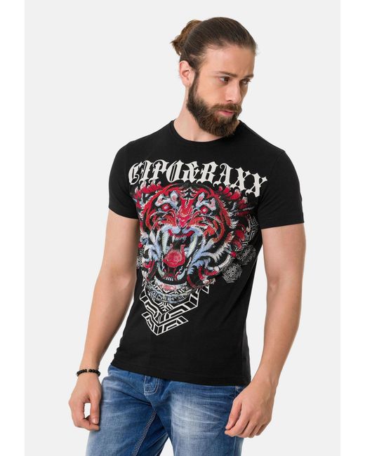 Cipo & Baxx T-shirt in Black für Herren