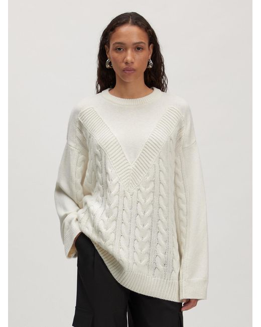 EDITED White Pullover Aus Wolle Danica