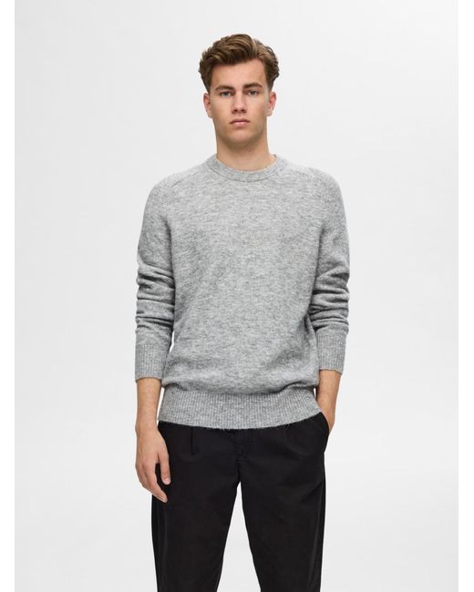 SELECTED Pullover Rai in Gray für Herren