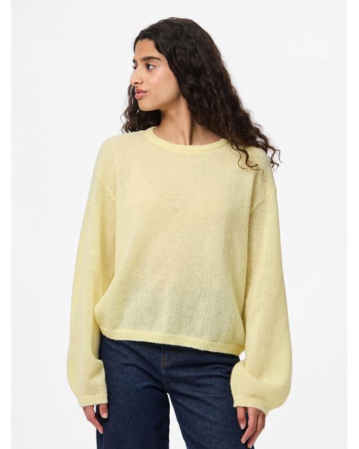 Pieces Yellow Pullover Pcida