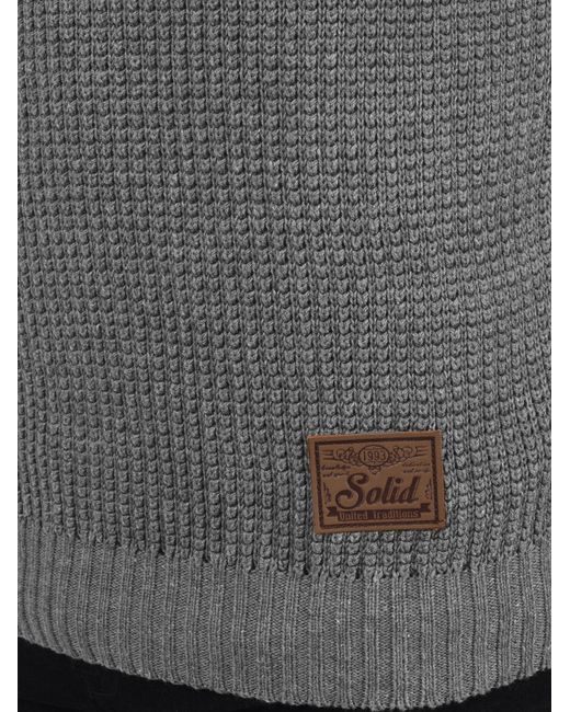 Solid Strickpullover 'terrance' in Gray für Herren