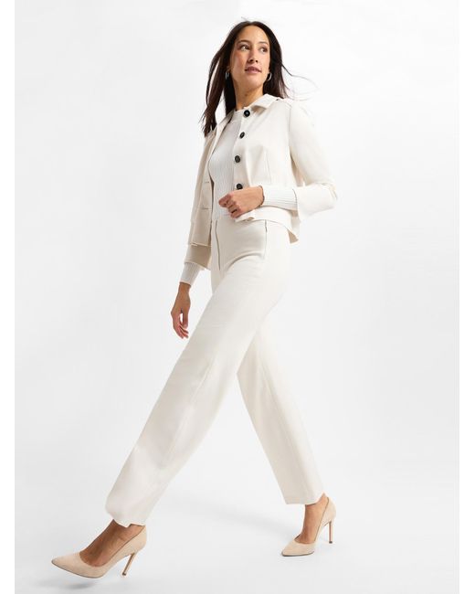 Marc Cain White Bundfaltenhose