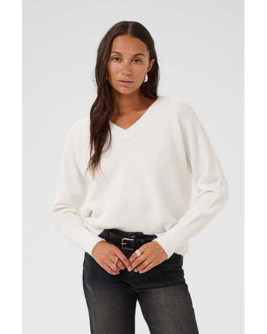 Kaffe White Pullover Kaniel