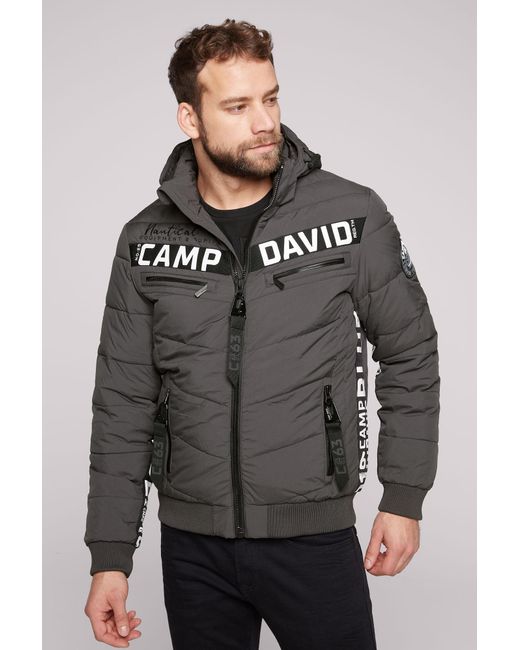 Camp David Jacke mit kapuze und logo-design in Schwarz für Herren | Lyst AT