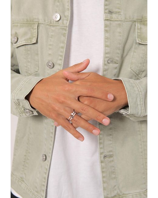 Kuzzoi Ring in Metallic für Herren