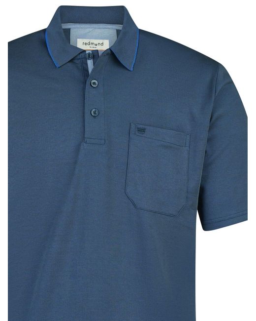 Redmond Shirt Basic in Blue für Herren