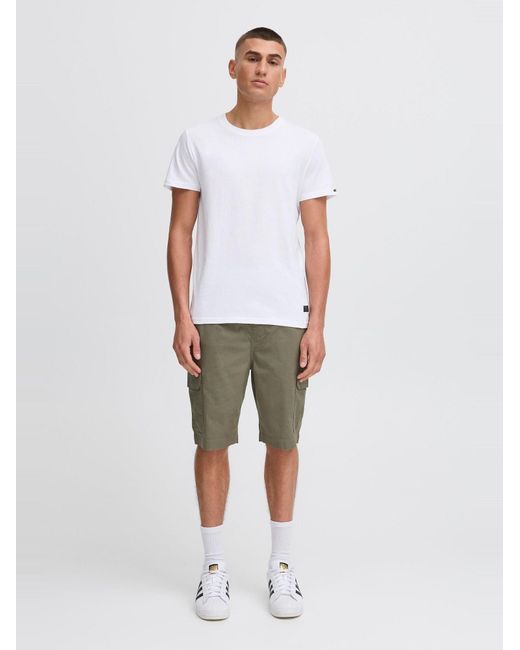 Solid Rundhalsshirt Sdjuan in White für Herren