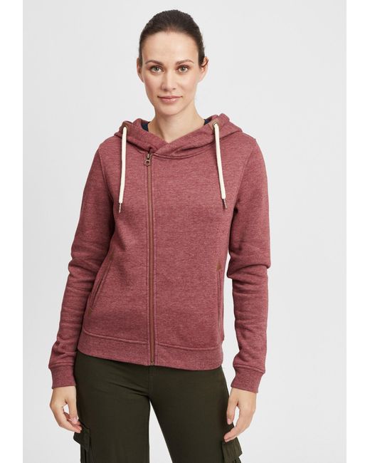 Oxmo Red Kapuzensweatjacke 'vicky zip-hood'