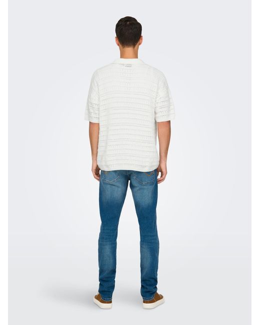 Only & Sons Pullover Grayson in White für Herren