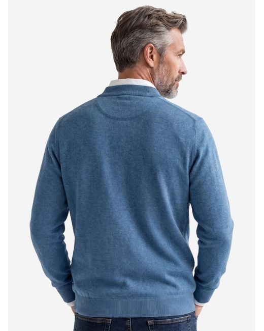 Redmond Strickjacke Basic in Blue für Herren
