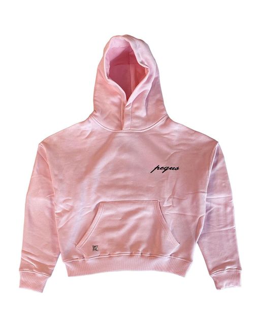 Pequs Pink Sweatshirt A Paradise Beach Club Graphic