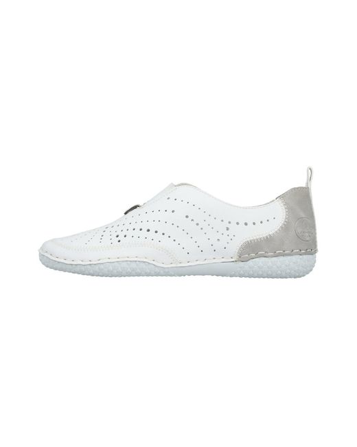 Rieker White Slipper