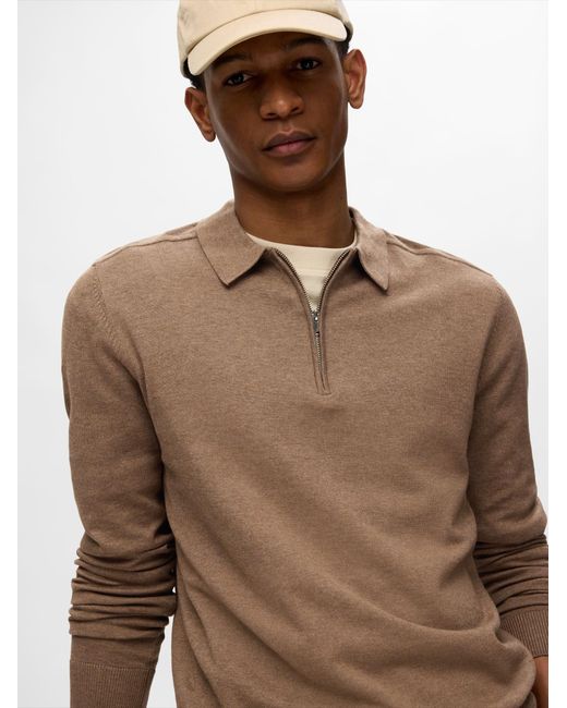 SELECTED Pullover Slhberg in Brown für Herren