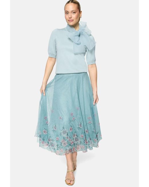 Zero Blue Pullover Mit Schleife