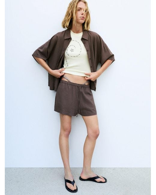 Pull&Bear Brown Bluse