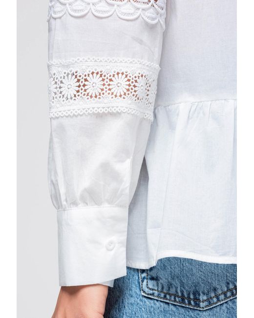 Ombre White Bluse