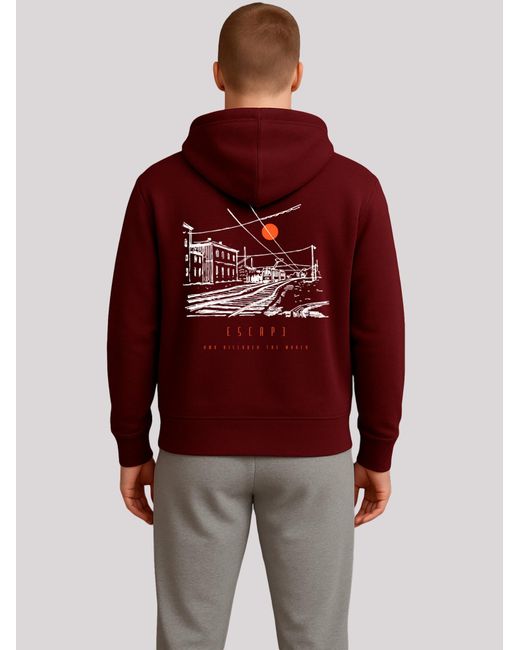 F4NT4STIC Sweatshirt Kanagawa Welle Golden Gai in Purple für Herren