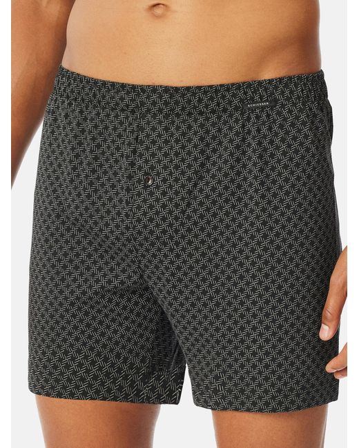 Schiesser Boxershorts Basic in Black für Herren