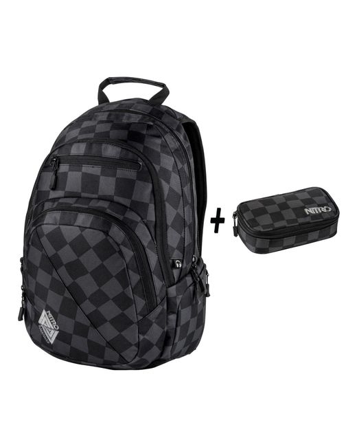 Nitro Rucksack Set Stash in Black für Herren