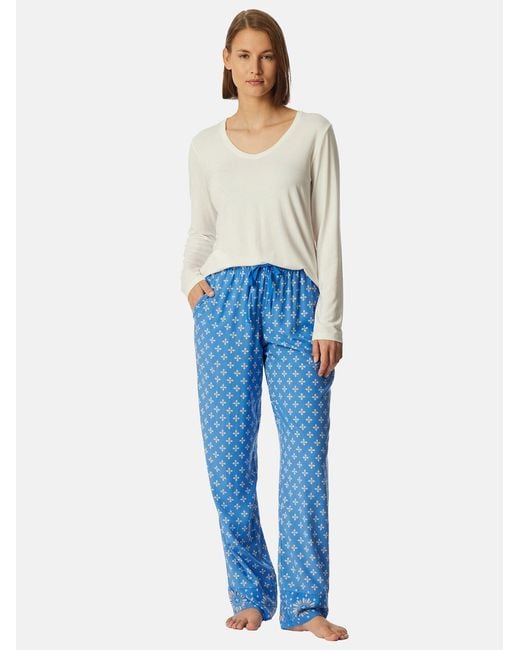 Schiesser Blue Pyjamahose Mix & Relax