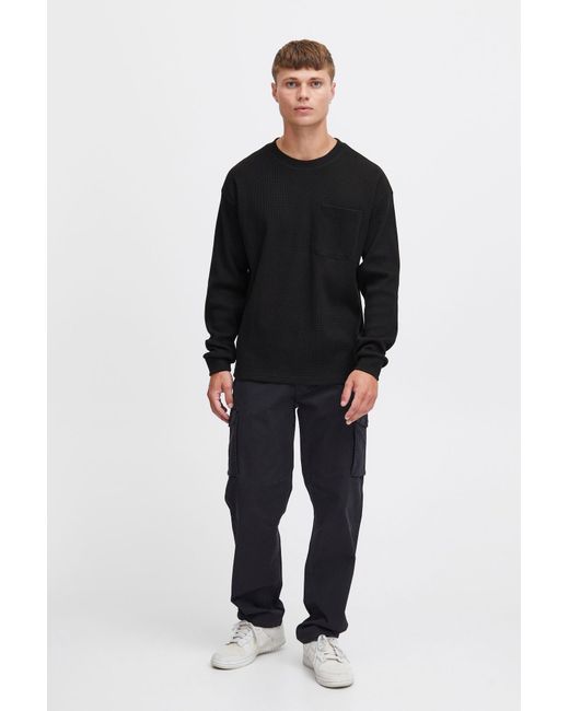 Solid Sweatshirt Halwest in Black für Herren