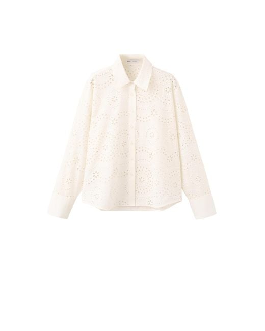 Mango White Bluse Eleonor