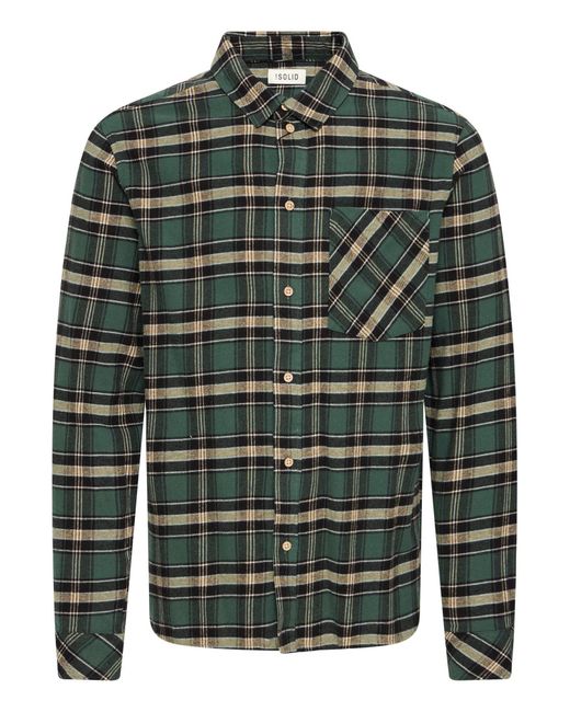 Solid Langarmhemd Sdsteve in Green für Herren