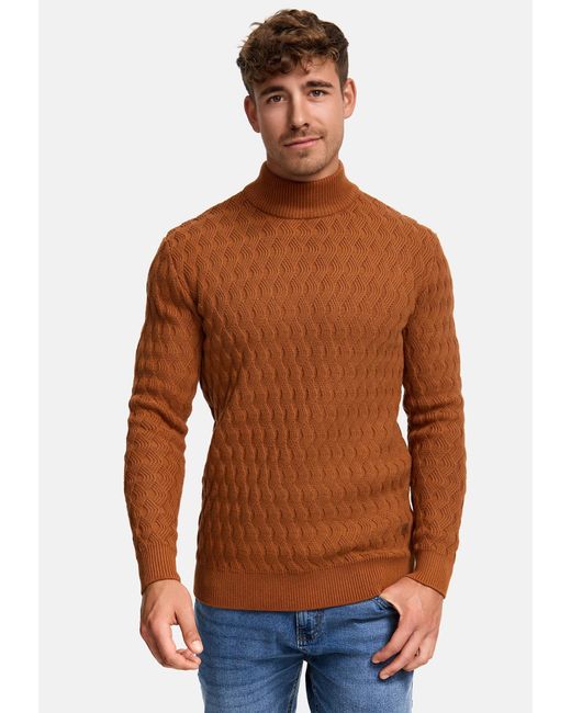 INDICODE Pullover Alpha in Orange für Herren