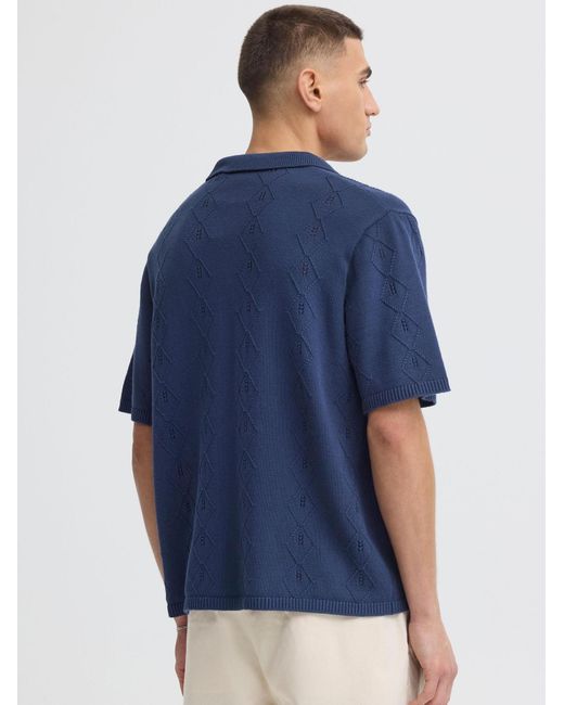 Solid Poloshirt Sdudell in Blue für Herren