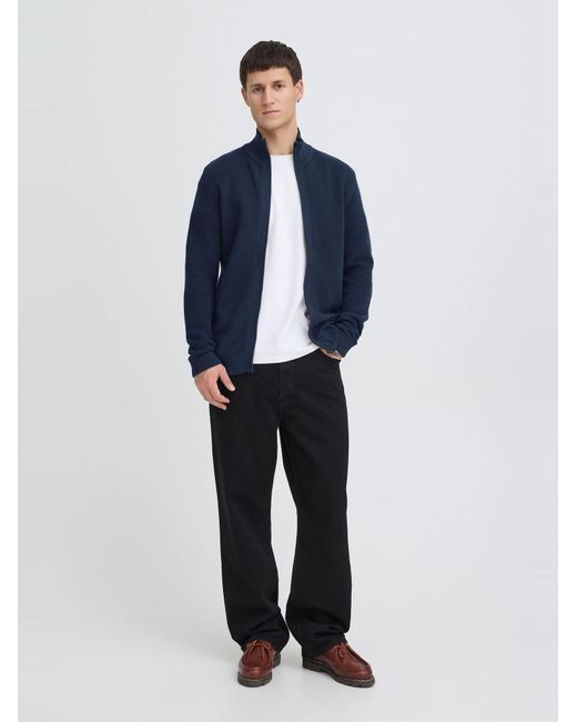 Solid Strickjacke in Blue für Herren
