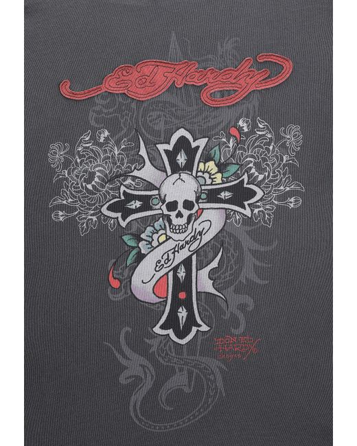 Ed Hardy Pullover in Gray für Herren