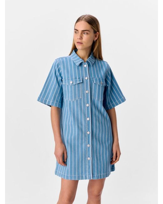 Object Blue Blusenkleid 'Objbruce Mollie'