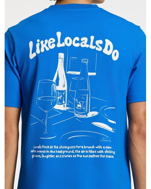 Shiwi T-Shirt Liam Like Locals Do in Blue für Herren
