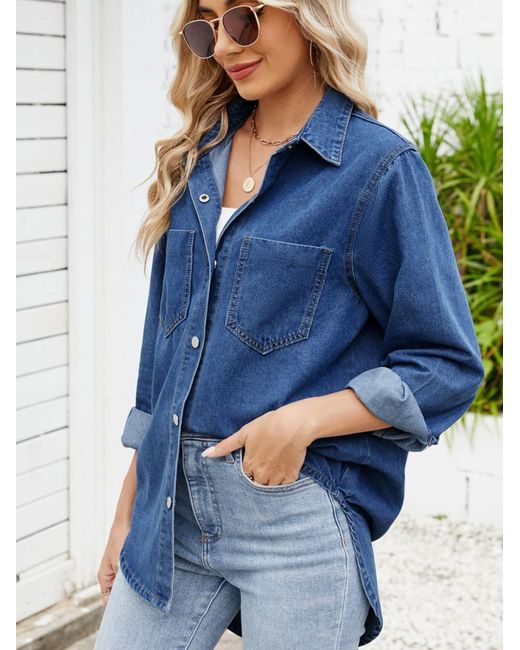 efashion Blue Bluse