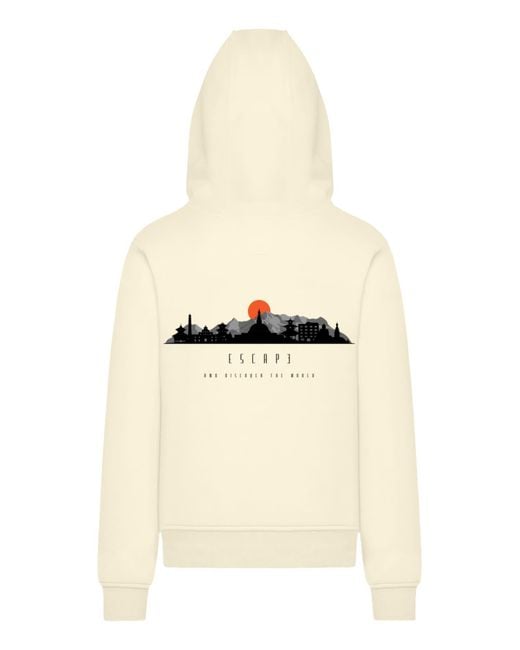 F4NT4STIC Pullover Escape Discover The World Asian Town in White für Herren