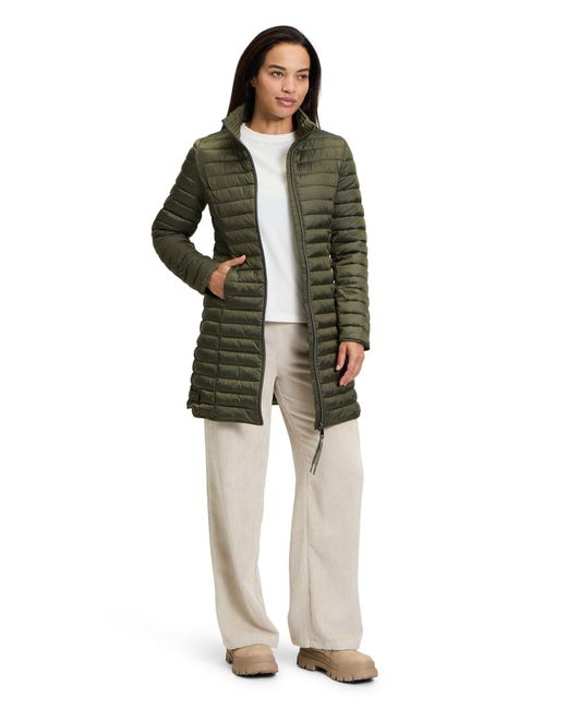 Cartoon Green Steppjacke Mit Abnehmbarer Kapuze