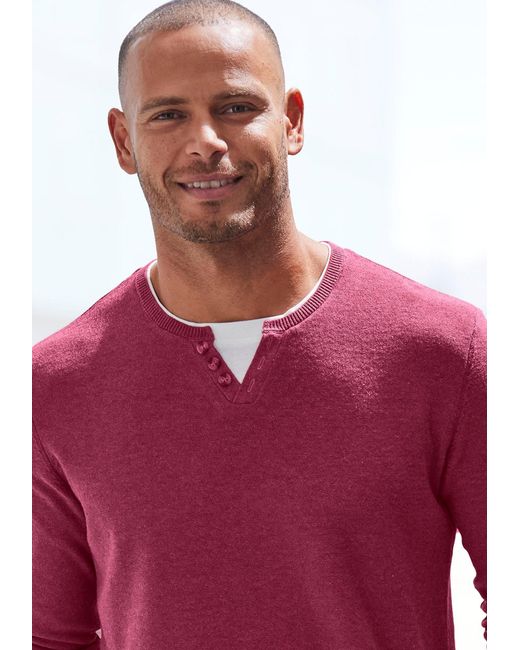 H.i.s. Pullover in Pink für Herren