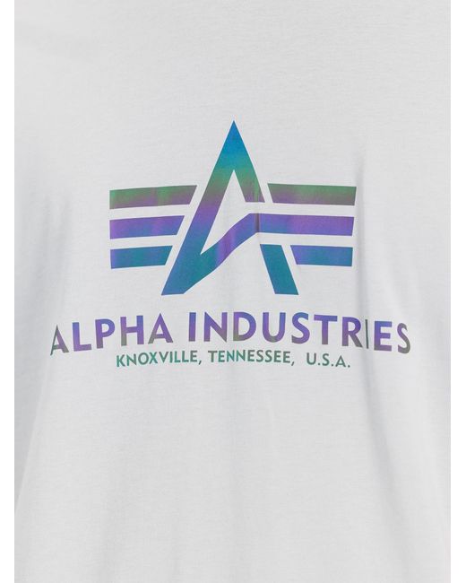 Alpha Industries Shirt Basic Logo in White für Herren