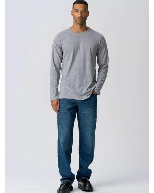 TeeShoppen T-Shirt Basic Long in Gray für Herren