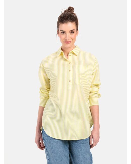 Camel Active Yellow Schlupfbluse Aus Reiner Baumwolle